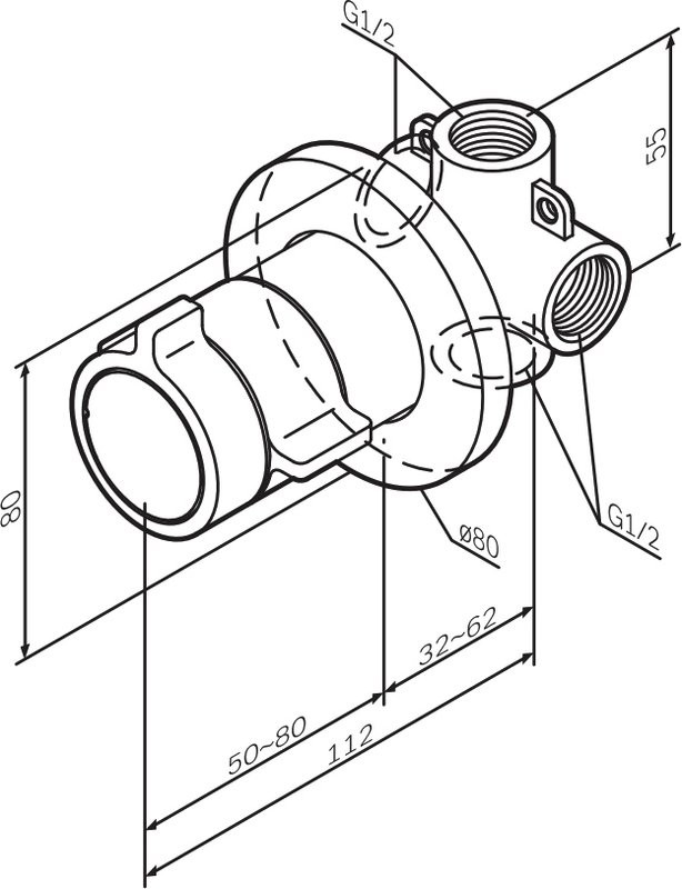 Термостатический смеситель встраиваемый AM.PM X-Joy F85A65600 С ВНУТРЕННЕЙ ЧАСТЬЮ, хром