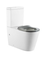 Унитаз-компакт напольный SantiLine SL-3010 безободковый, мягкое сиденье, для людей с ограниченными возможностями