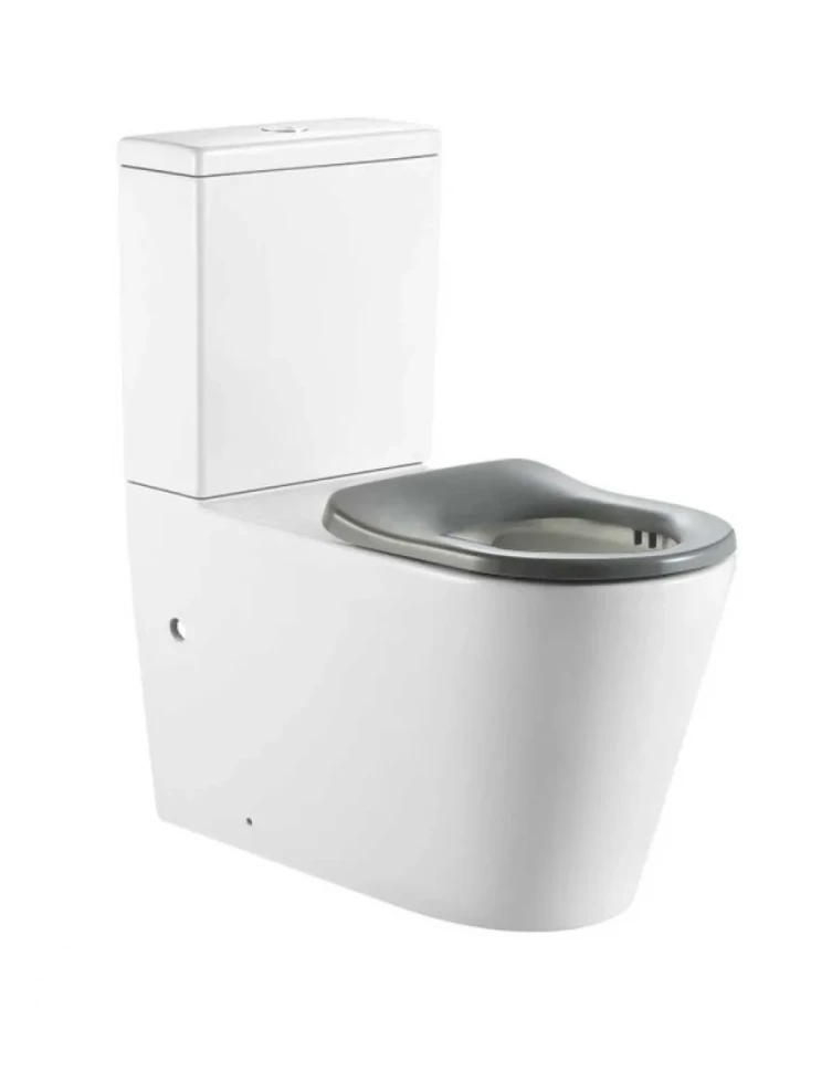 Унитаз-компакт напольный SantiLine SL-3010 безободковый, мягкое сиденье, для людей с ограниченными возможностями