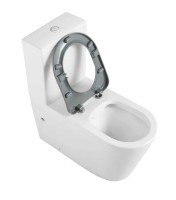 Унитаз-компакт напольный SantiLine SL-3010 безободковый, мягкое сиденье, для людей с ограниченными возможностями