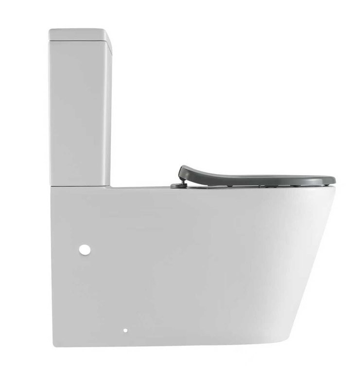 Унитаз-компакт напольный SantiLine SL-3010 безободковый, мягкое сиденье, для людей с ограниченными возможностями