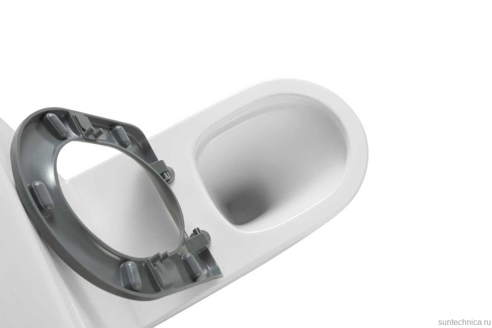 Унитаз-компакт напольный SantiLine SL-3010 безободковый, мягкое сиденье, для людей с ограниченными возможностями