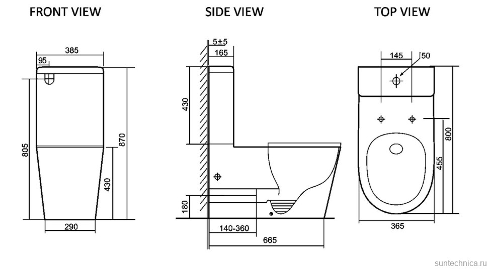 Унитаз-компакт напольный SantiLine SL-3010 безободковый, мягкое сиденье, для людей с ограниченными возможностями