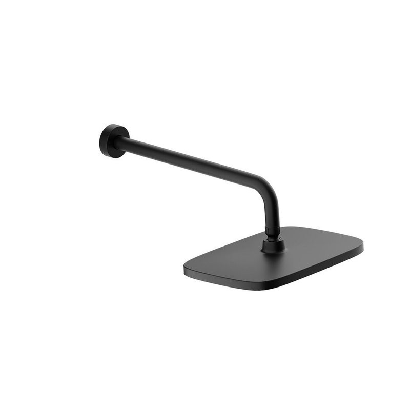 Душевая система с тропическим душем Damixa Gala 953510300 черная матовая, скрытого монтажа, смеситель для 3 потребителей, верхний душ, излив, встраиваемый душевой комплект, гарантия 10 лет, Дания