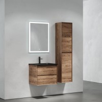 Тумба с раковиной Sancos Marmi 2.0 60 черная раковина, дуб чарльстон