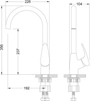 Смеситель для кухни Lemark Linara LM0405C хром