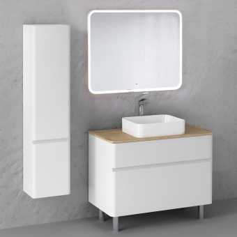 Мебель для ванной Raval Morelle 100, напольная, белая, охра
