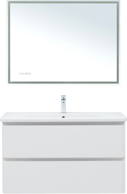 Мебель для ванной комнаты Aquanet Эмбер 105 белая матовая