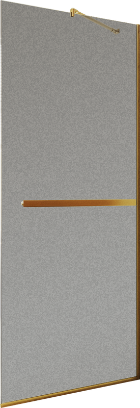 Душевая перегородка Maybahglass MGD-718-3у 119 см, профиль золото, стекло графит матовое