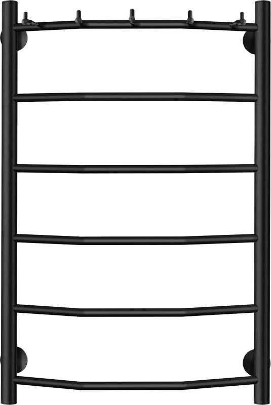 Полотенцесушитель водяной Secado Милан 1 К 80x55 см, матовый черный, лесенка