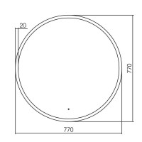 Зеркало круглое Abber Mond AG6204SCG-0.77 77 см, с подсветкой, золото
