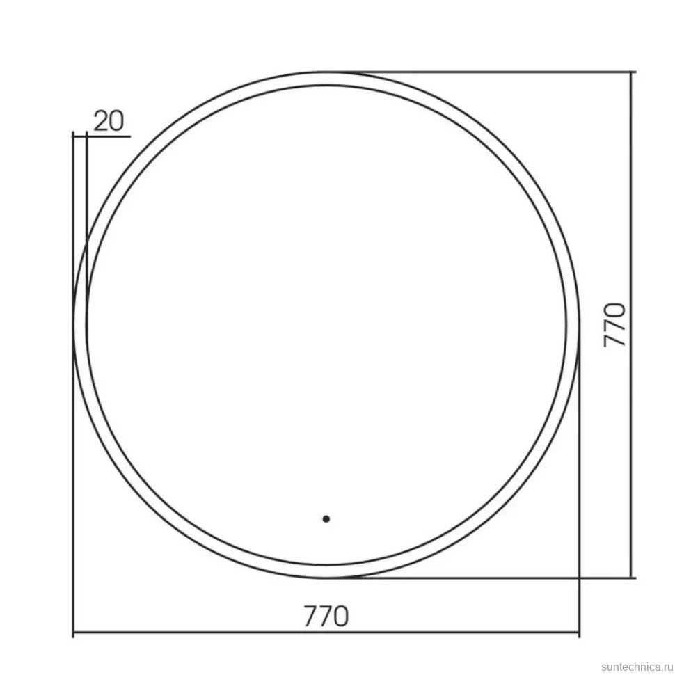 Зеркало круглое Abber Mond AG6204SCG-0.77 77 см, с подсветкой, золото