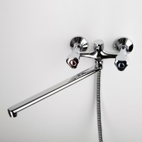 Смеситель с длинным изливом для ванны Wasserkraft Amper 2902L Смеситель с длинным изливом для ванны Wasserkraft Amper 2902L