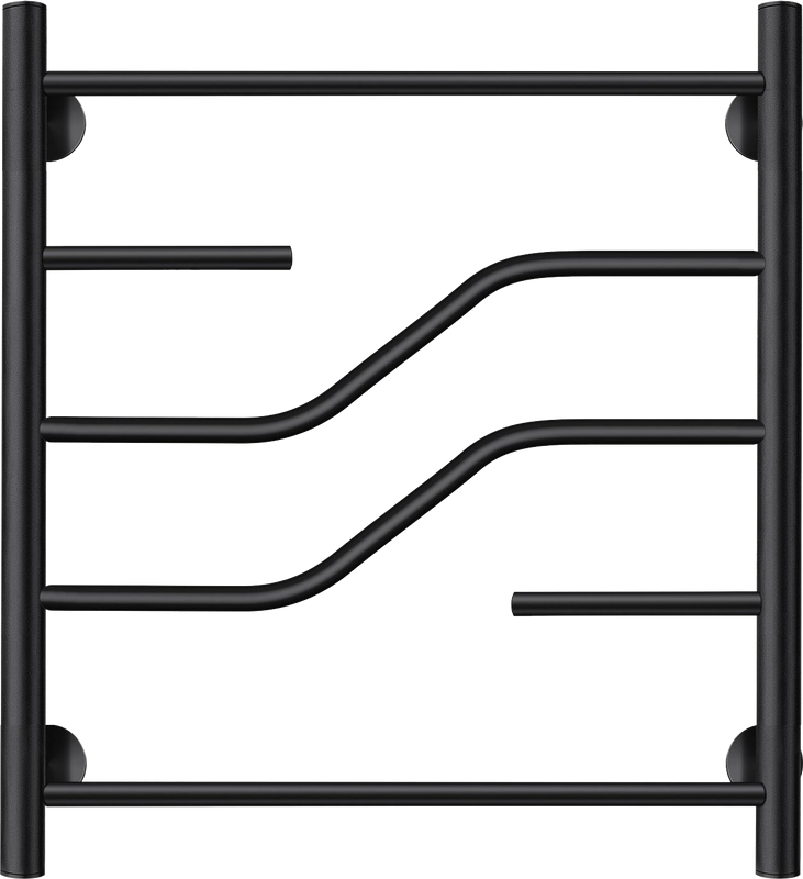 Полотенцесушитель электрический Secado Риволи 4673739241523 60x50 см, подключение справа, матовый черный, лесенка
