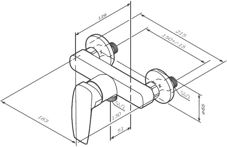 Смеситель для душа AM.PM Tender F45A20000