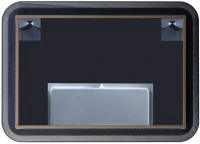 Зеркало Art&Max Messina AM-Mes-700-500-DS-F 70х50 белое, с LED-подсветкой, 6000К