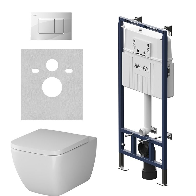 Комплект 5 в 1 AM.PM Gem IS100201.901701 с сиденьем микролифт