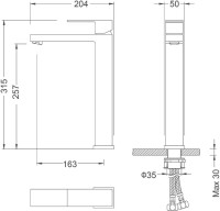 Смеситель для раковины Timo Selene 3011/17F