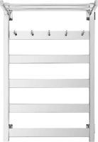 Полотенцесушитель водяной Secado Комано 1 КСП 80х50 80x55 см, хром, лесенка, с полкой