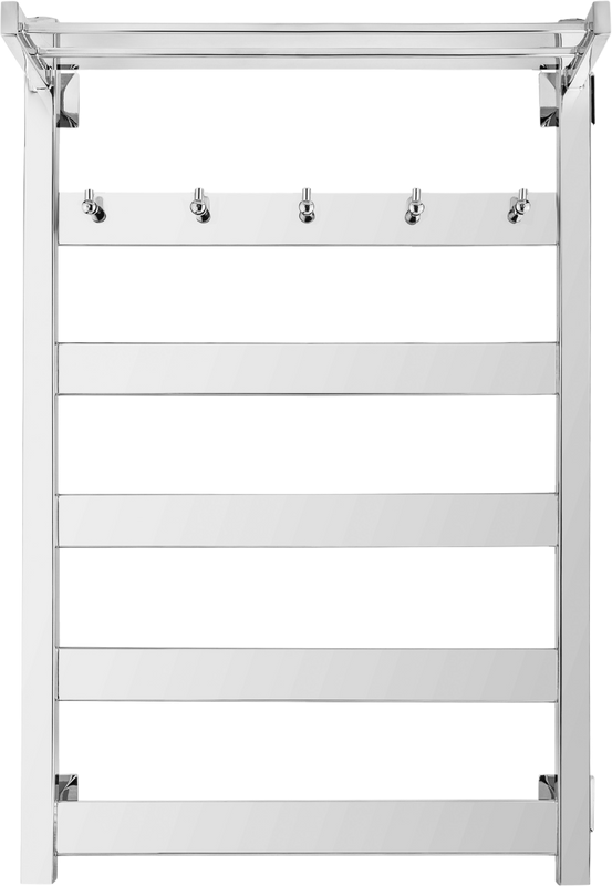 Полотенцесушитель водяной Secado Комано 1 КСП 80х50 80x55 см, хром, лесенка, с полкой