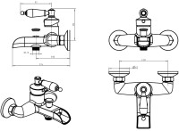 Смеситель для ванны с душем Boheme Vogue Crystal 213-CRST Смеситель для ванны с душем Boheme Vogue Crystal 213-CRST