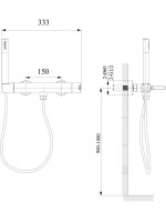 Смеситель для душа AltroBagno Unione AltroBagnoUnione030603MB матовый черный