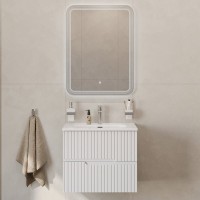 Тумба с раковиной Cezares Duet 60 bianco lucido, раковина Cezares CZR-8095-60