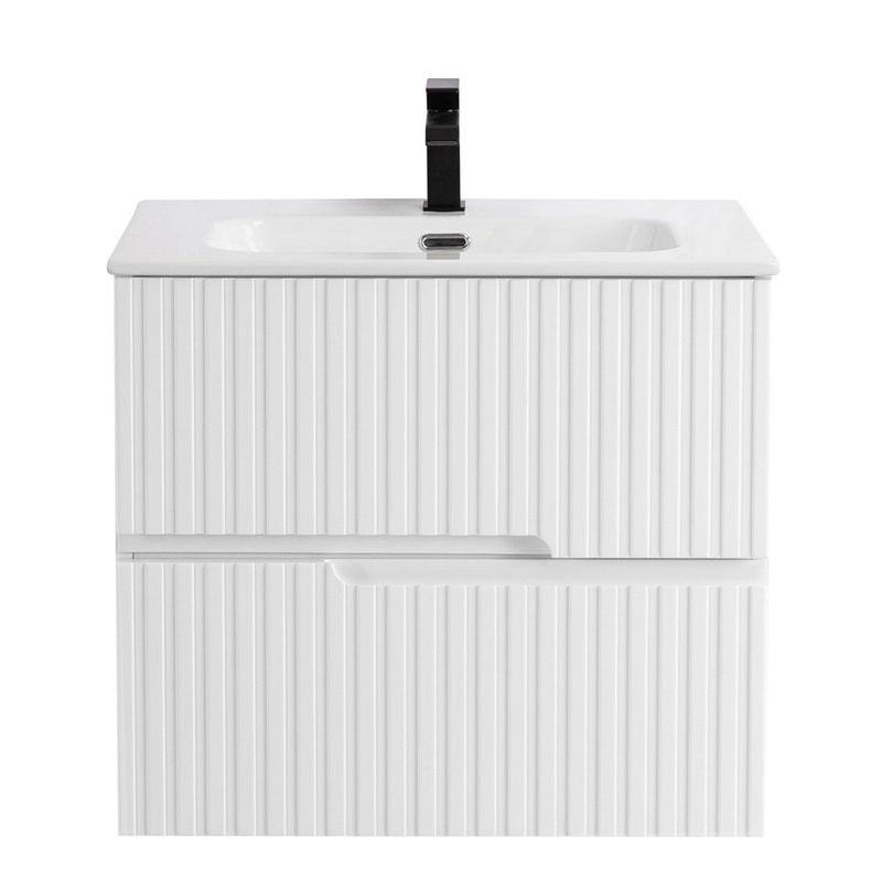 Тумба с раковиной Cezares Duet 60 bianco lucido, раковина Cezares CZR-8095-60