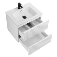 Тумба с раковиной Cezares Duet 60 bianco lucido, раковина Cezares CZR-8095-60