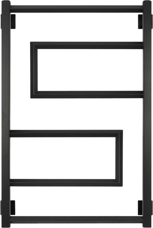 Полотенцесушитель электрический Secado Рабби 80х50 85x55 см, подключение слева, черный матовый, лесенка