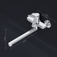 Смеситель с длинным изливом для ванны AM.PM F85A90000 Смеситель с длинным изливом для ванны AM.PM F85A90000