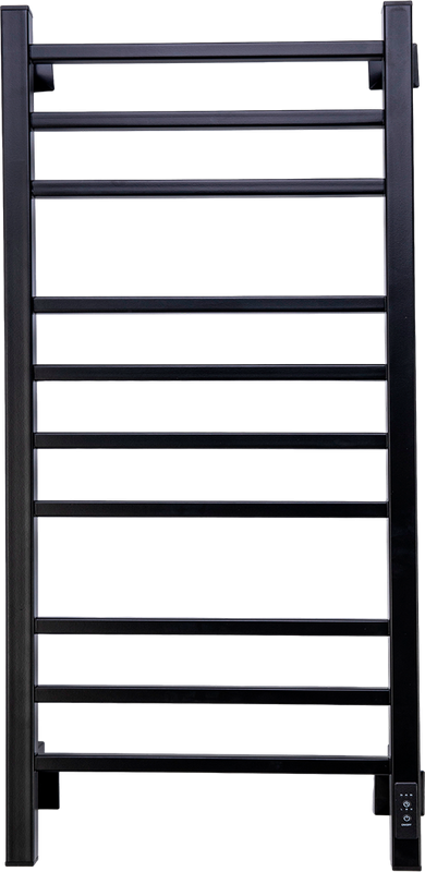 Полотенцесушитель электрический Comfysan Pioli-K EC-10 100x55 см, подключение справа, слева, матовый черный, лесенка, из стали