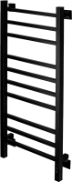 Полотенцесушитель электрический Comfysan Pioli-K EC-10 100x55 см, подключение справа, слева, матовый черный, лесенка, из стали
