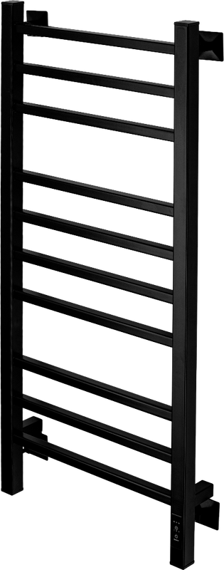 Полотенцесушитель электрический Comfysan Pioli-K EC-10 100x55 см, подключение справа, слева, матовый черный, лесенка, из стали