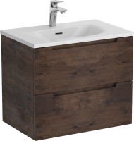 Тумба с раковиной BelBagno Etna 39 70 rovere moro, раковина BB-8099-3-70