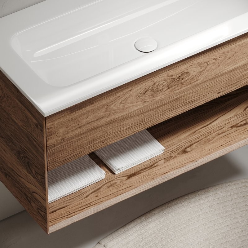 Тумба с раковиной Sancos Marmi 1.0 100 дуб чарльстон