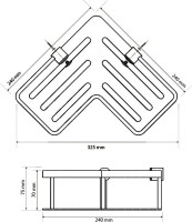Полка Bemeta Cytro 146208102 для душа, угловая