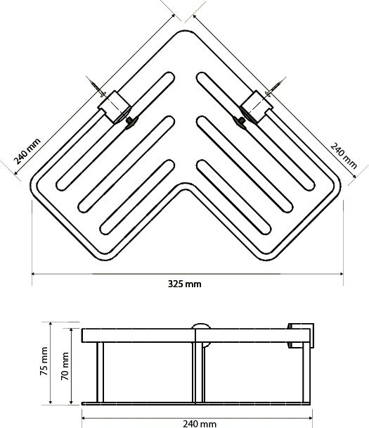 Полка Bemeta Cytro 146208102 для душа, угловая