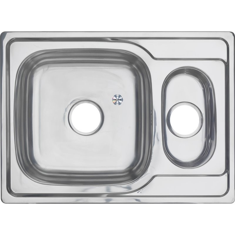 Мойка кухонная Melana 6950S U 0,6/160 серебристая, 1,5-я чаша