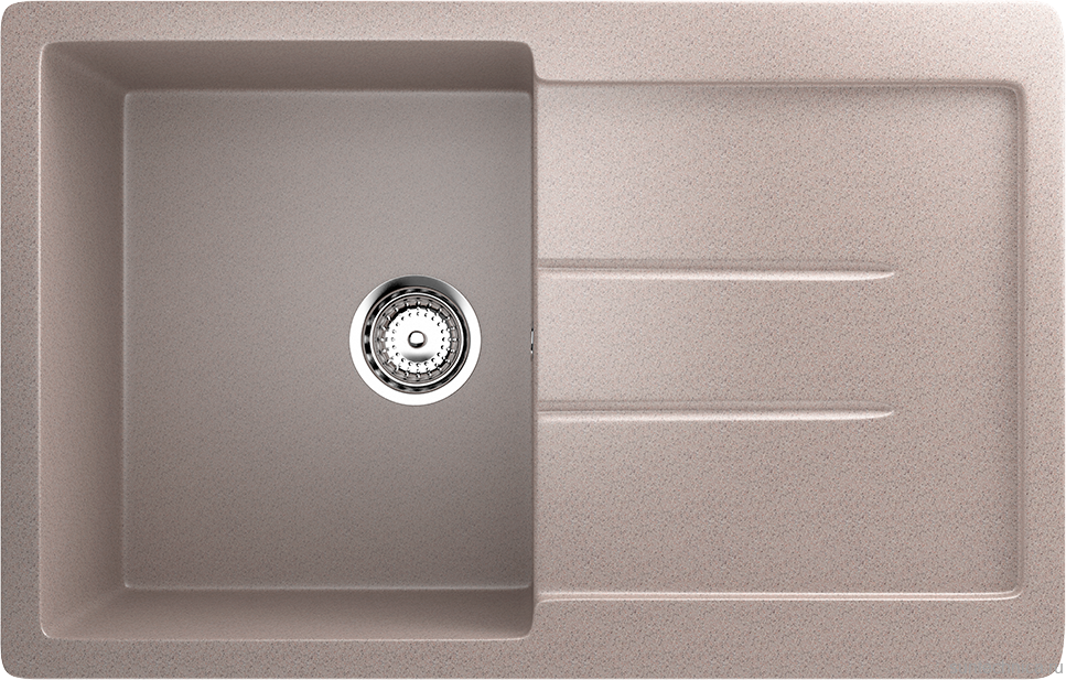 Мойка кухонная Ulgran U-507 302 песочная + дозатор U-01 песочный