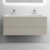 Тумба с раковиной Sancos Snob T 120 см, beige soft, раковина CN7016