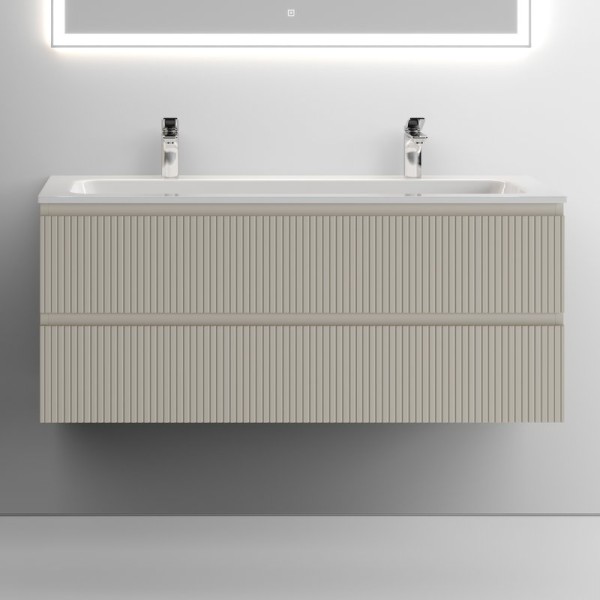 Тумба с раковиной Sancos Snob T 120 см, beige soft, раковина CN7016