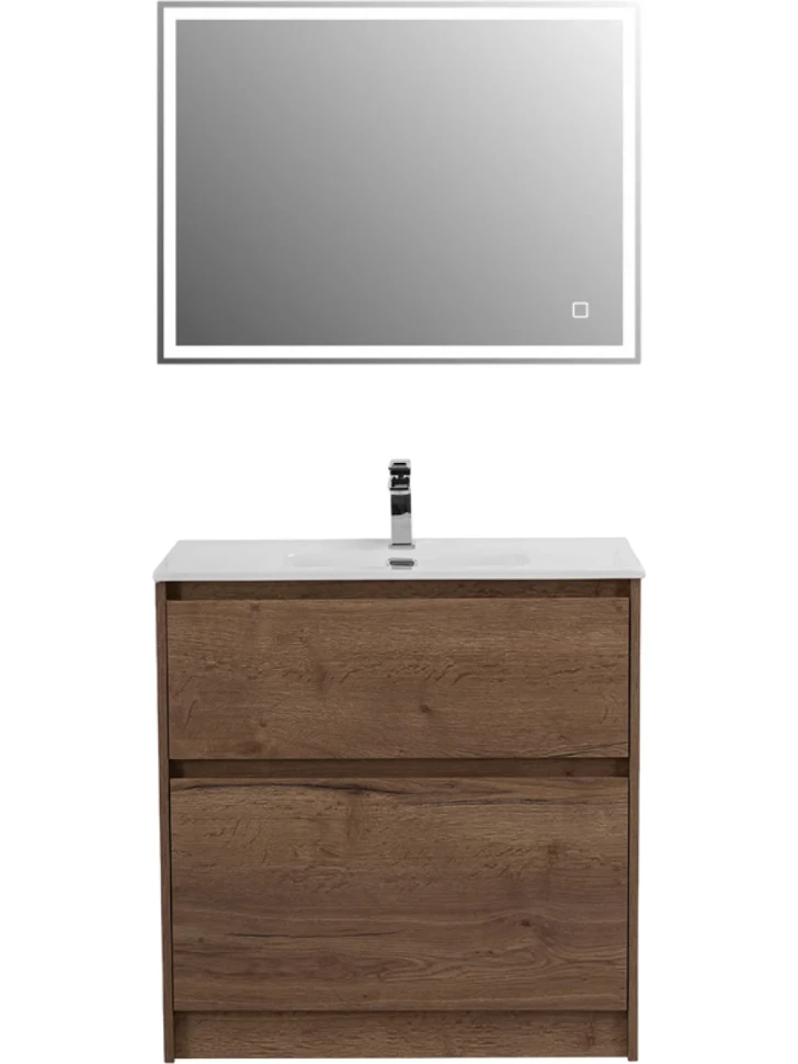Мебель для ванной комнаты BelBagno Kraft 80 напольная, rovere tabacco, раковина BB800ETL
