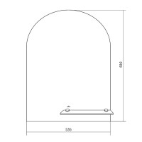 Зеркало MIXLINE "Анис" 535*680 (ШВ) с полкой (К) Зеркало MIXLINE "Анис" 535*680 (ШВ) с полкой (К)