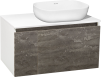 Мебель для ванной комнаты Runo Бари 80 железный камень, раковина Cuatro 50