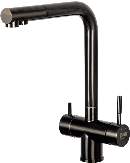 Комплект Мойка Zorg Inox PVD 5151 grafit + Смеситель Inox SZR-7039 GRAFIT графит
