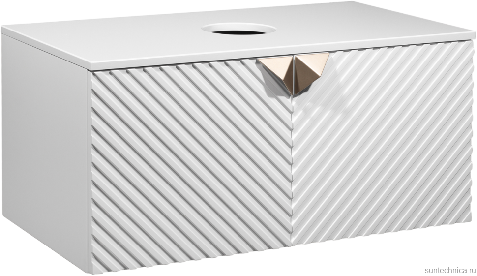 Мебель для ванной комнаты Runo Андорра 85 белая матовая, белый глянец, раковина Sole 40