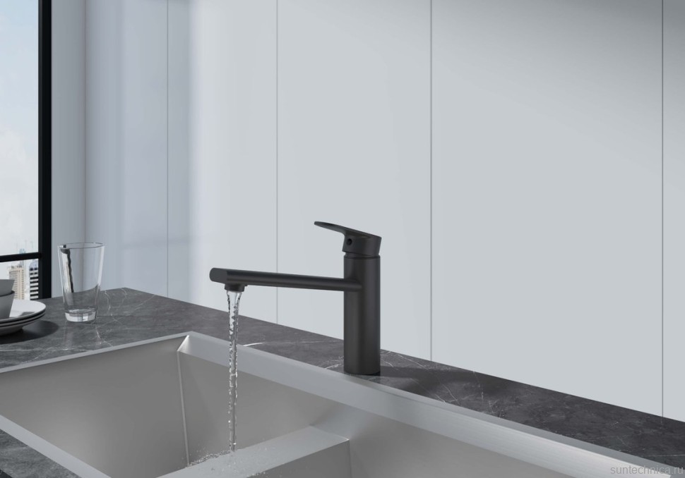 Смеситель для кухни AQUATEK Ника AQ1880MB черный матовый