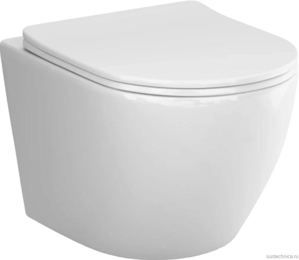 Унитаз подвесной AM.PM Like C801900SC AquaSpin с микролифтом, глянцевый белый