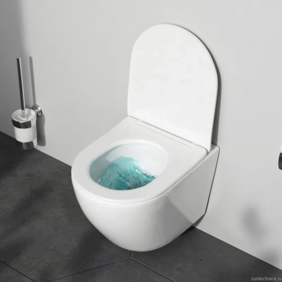 Унитаз подвесной AM.PM Like C801900SC AquaSpin с микролифтом, глянцевый белый
